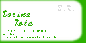 dorina kola business card